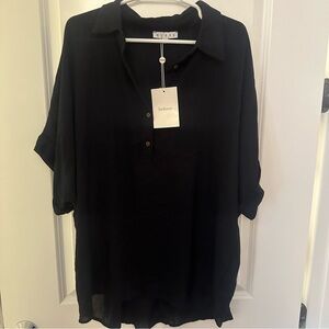 Black V Neck Top Bohme
